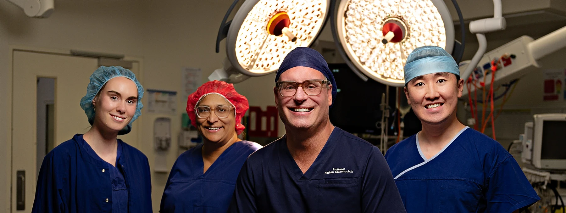 Prof Nathan Lawrentschuk with his surgical team